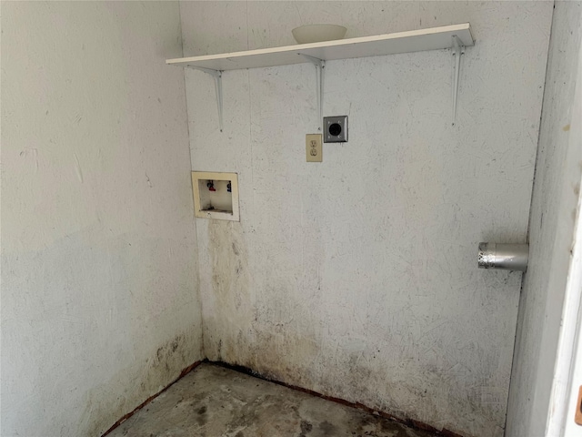 laundry room featuring washer hookup and electric dryer hookup