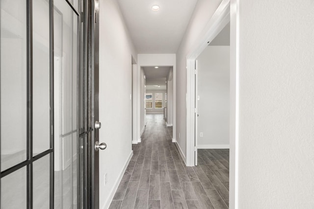 hall featuring hardwood / wood-style floors