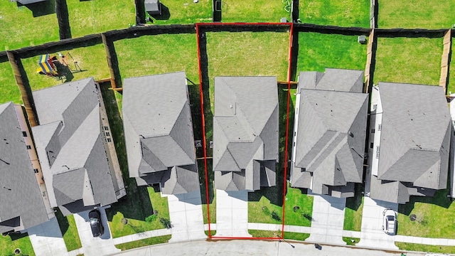 drone / aerial view featuring a residential view