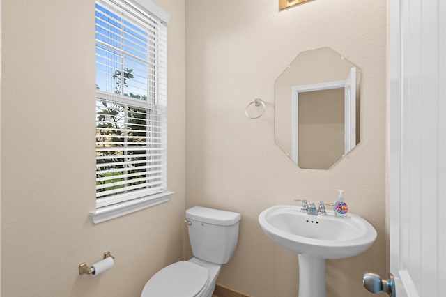 bathroom featuring sink and toilet