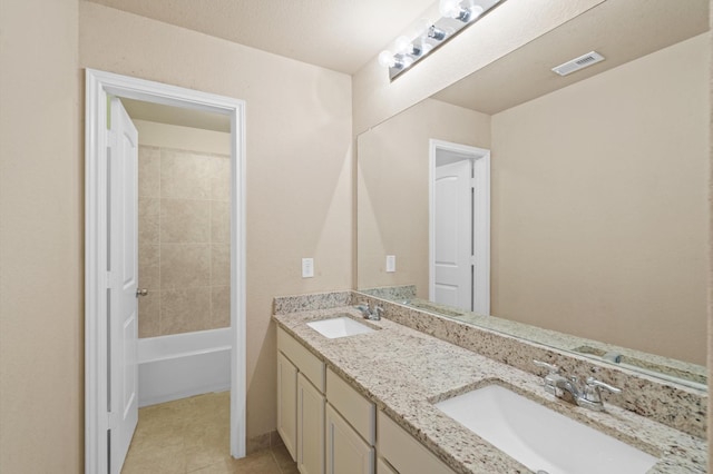 bathroom featuring vanity and tile patterned floors