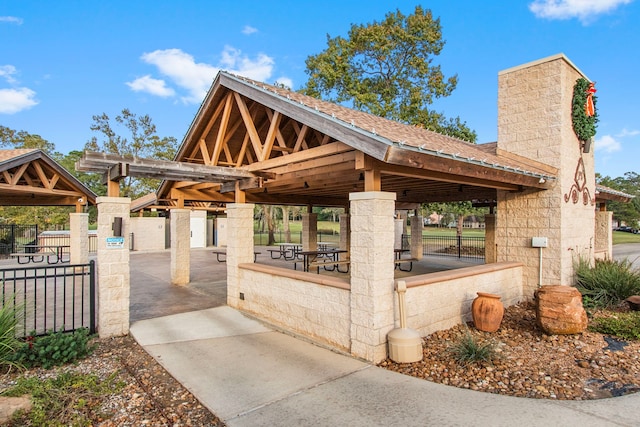 view of home's community featuring a gazebo