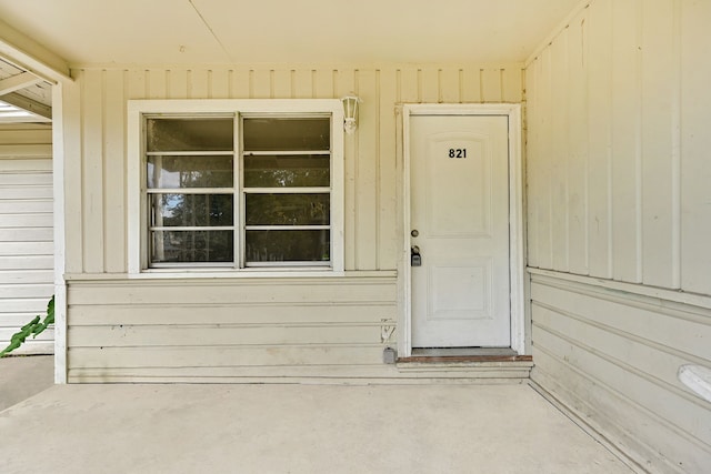 view of doorway to property