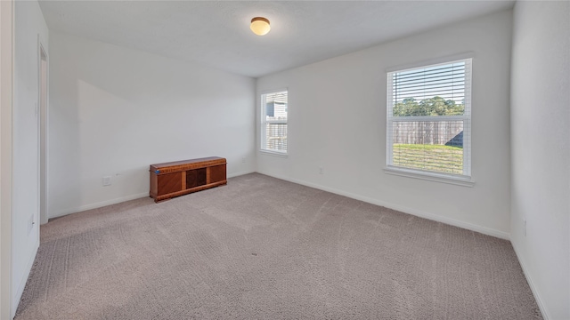 empty room with light carpet and a healthy amount of sunlight