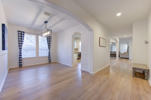 interior space featuring light hardwood / wood-style flooring