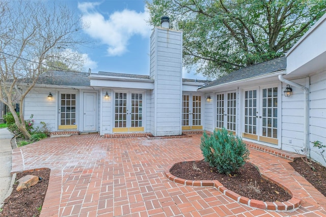 view of patio with french doors