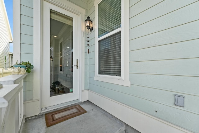 view of doorway to property