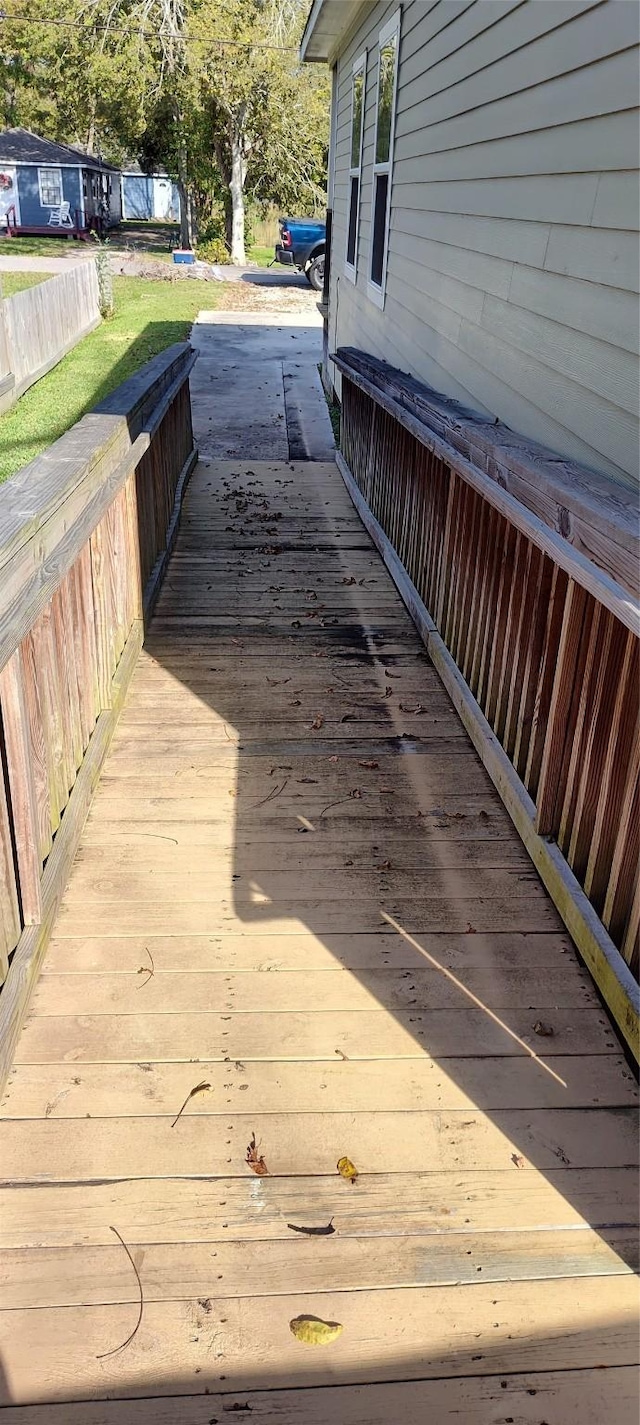 view of wooden deck