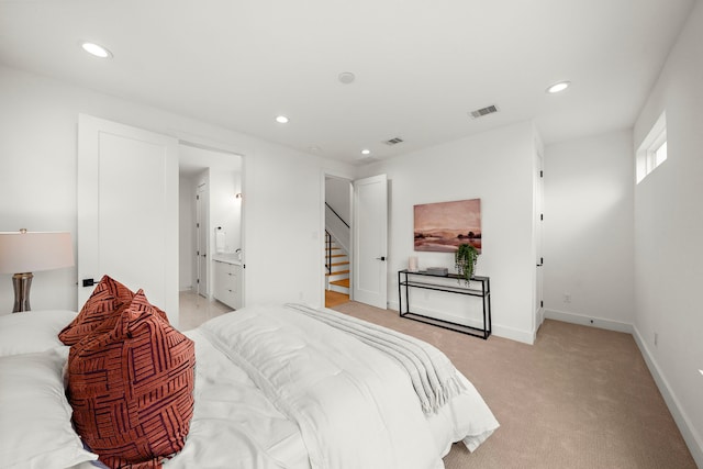 view of carpeted bedroom