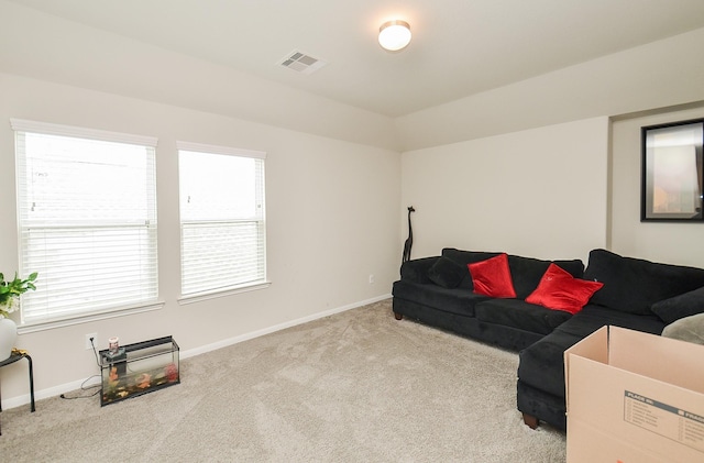 view of carpeted living room