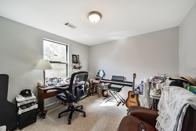 view of carpeted office