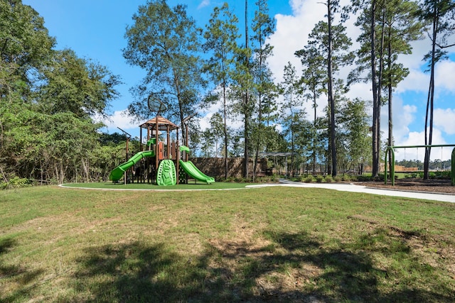 community playground with a yard