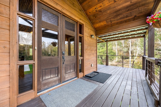 view of wooden deck