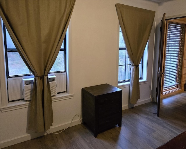 interior space featuring dark hardwood / wood-style flooring