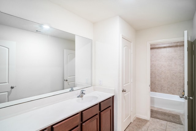 bathroom featuring tile patterned floors and vanity