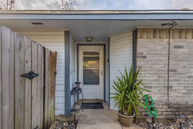 view of doorway to property