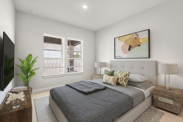 view of carpeted bedroom