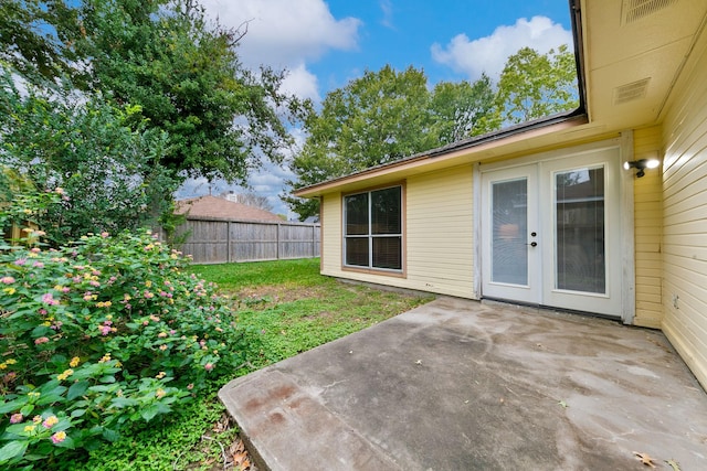 2931 Carrizo Springs Ct, Katy, TX 77449 - view of yard featuring a patio area and french doors