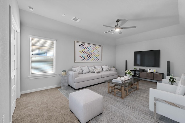 23411 Persimmon Creek Ln, Katy, TX 77493 - carpeted living room with ceiling fan