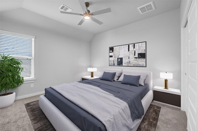 23411 Persimmon Creek Ln, Katy, TX 77493 - carpeted bedroom with ceiling fan and vaulted ceiling