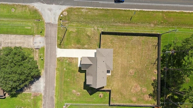 aerial view with a rural view