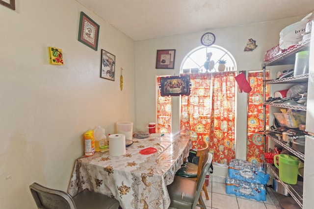 view of tiled dining room