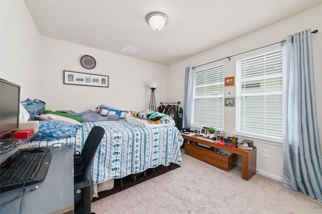 view of carpeted bedroom