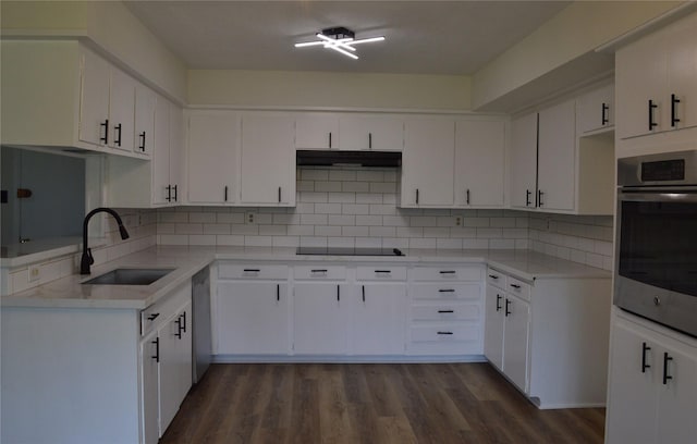 kitchen with white cabinetry, sink, and appliances with stainless steel finishes