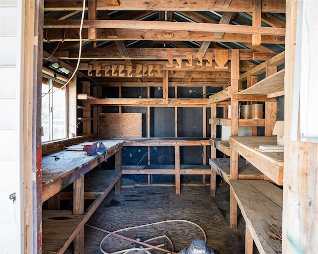 view of storage area