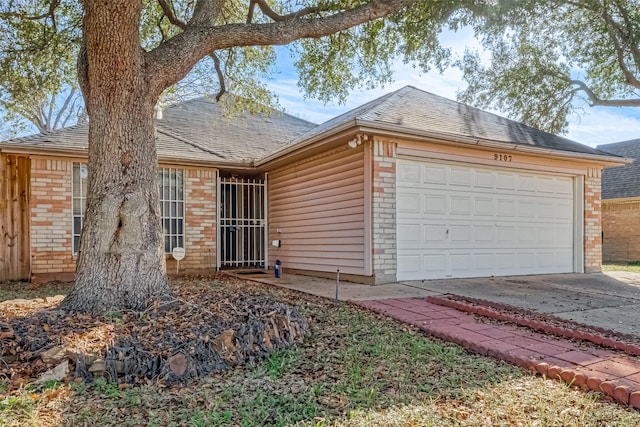 view of property exterior with a garage