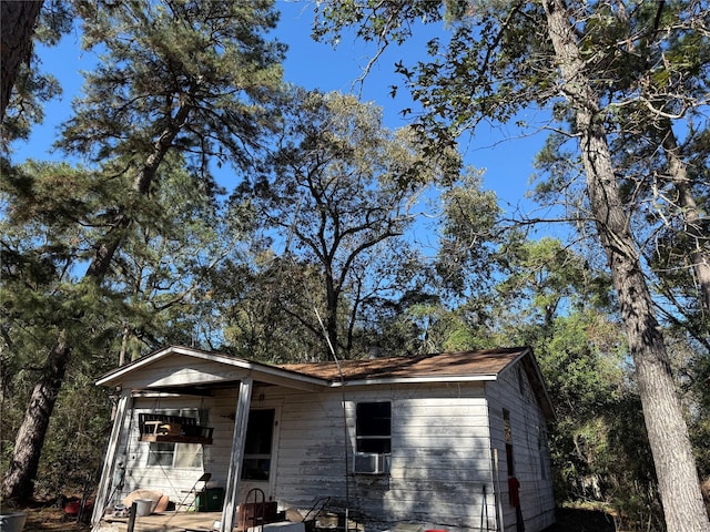 view of front of home with a patio area