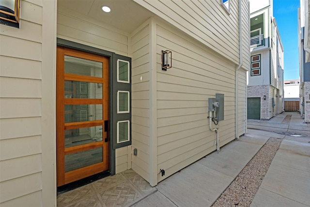 view of doorway to property