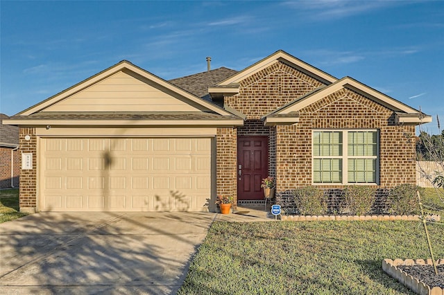 view of front facade with a garage