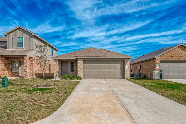 view of front of home with a front yard