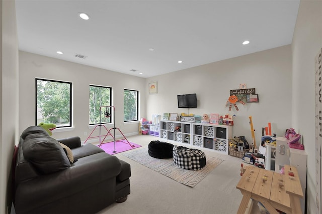 view of carpeted living room