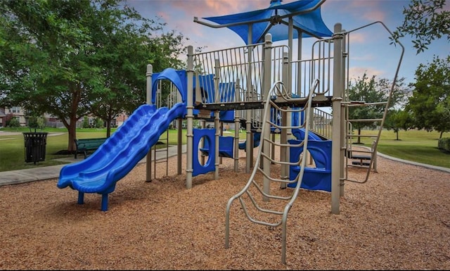 view of playground at dusk