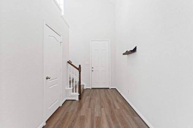 hall featuring hardwood / wood-style floors