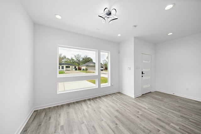 empty room featuring light hardwood / wood-style flooring