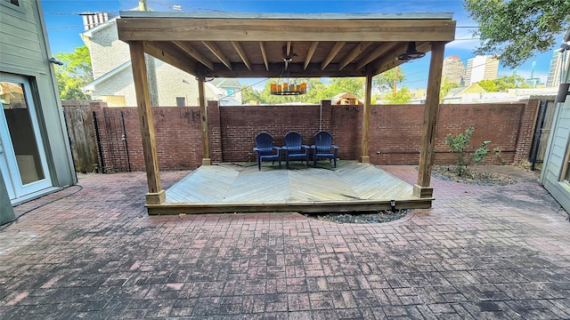 view of patio / terrace featuring a deck