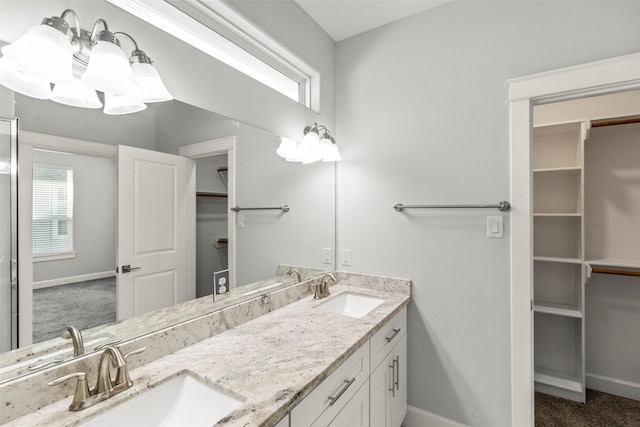 bathroom with vanity