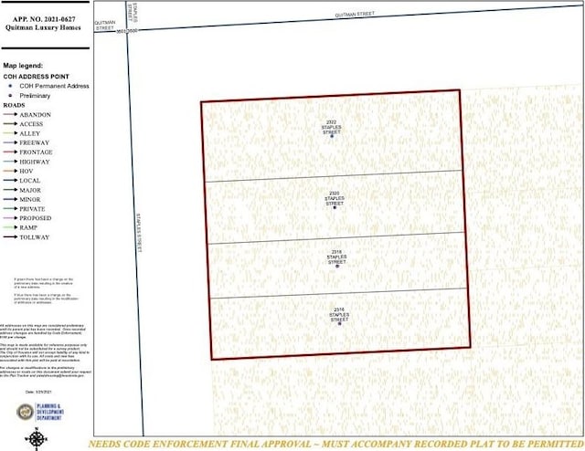 2320 Staples St, Houston TX, 77026 land for sale