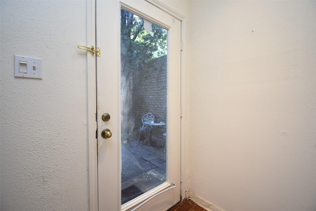 view of doorway to outside