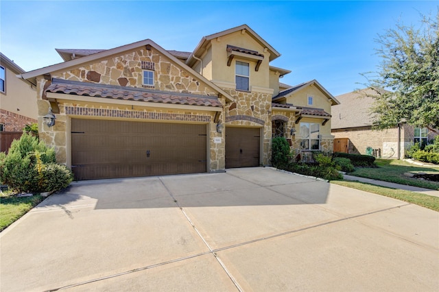 view of front of house featuring a garage