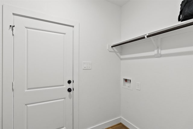 laundry room with hookup for a washing machine