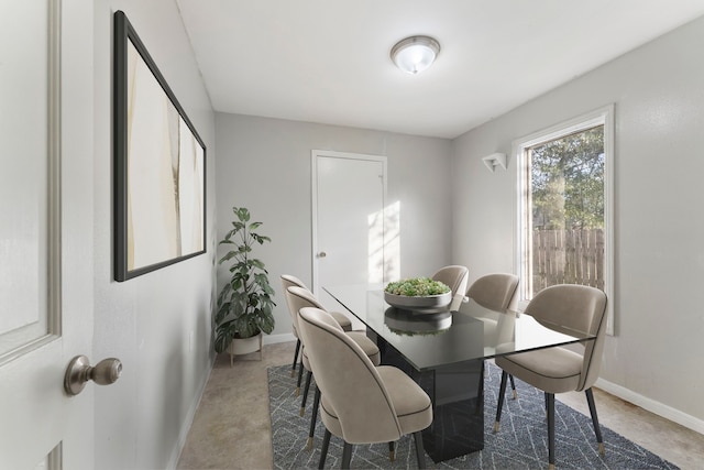 view of dining area