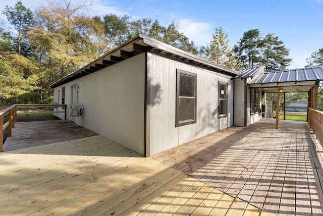 exterior space with a wooden deck