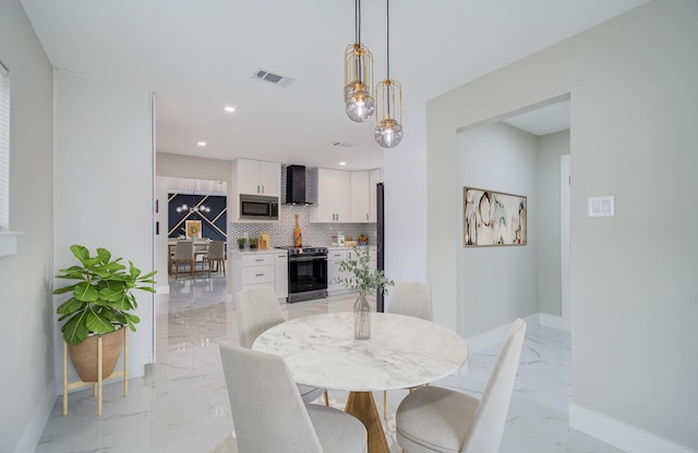 view of dining area