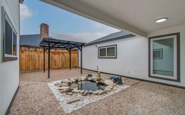 view of patio / terrace with a pergola