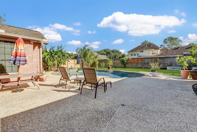 view of pool with a patio area