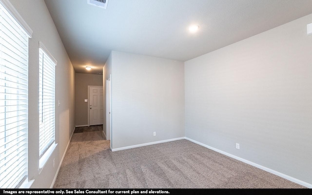 view of carpeted empty room